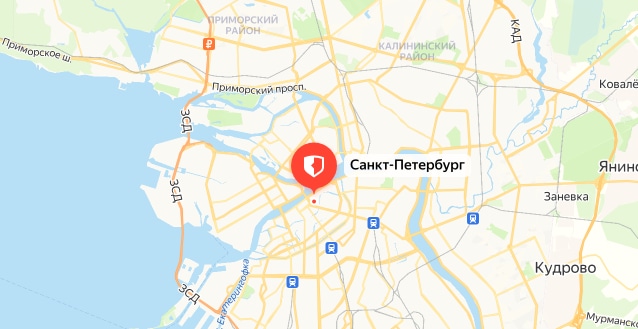 Карта СПб — расположение службы ремонта ЛЕНСЕРВИС